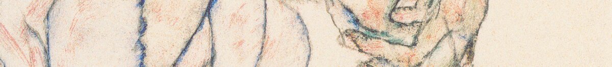 Femme assise au genou relevé (Egon Schiele), Detail: Verschränkte Hände