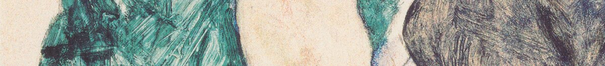 Femme assise au genou relevé (Egon Schiele), Detail: Grüne Bluse und Schulter