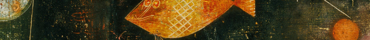 Magie des poissons (Paul Klee), Detail: Goldener und blauer Fisch