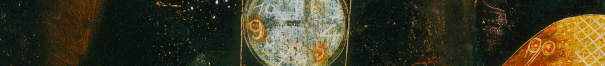 Magie des poissons (Paul Klee), Detail: Uhrturm mit Zifferblatt