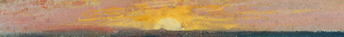 Étude de ciel (Joseph Mallord William Turner), Detail: Sonne am Horizont