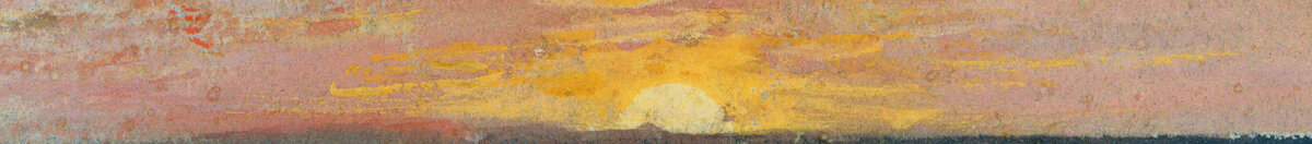 Étude de ciel (Joseph Mallord William Turner), Detail: Sonne über dem Horizont