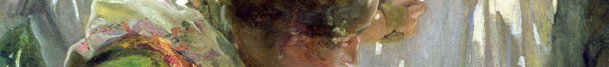 Raccommodage de la voile, 1896 (Joaquín Sorolla), Detail: Nähende Frauen im Sonnenlicht