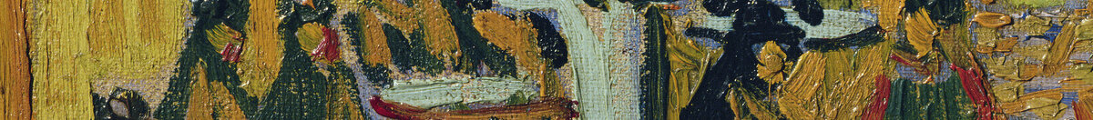 Terrasse de café, place du Forum, Arles, 1888 (Vincent van Gogh), Detail: Kellner und Gäste auf der Terrasse