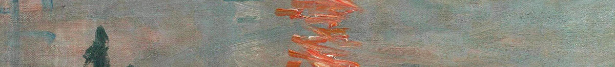 Impression, soleil levant, 1872 (Claude Monet), Detail: Sonnenspiegelung im Wasser
