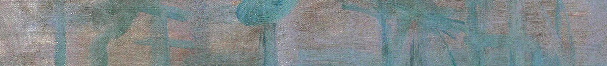 Impression, soleil levant, 1872 (Claude Monet), Detail: Hafenkräne und Masten im Dunst