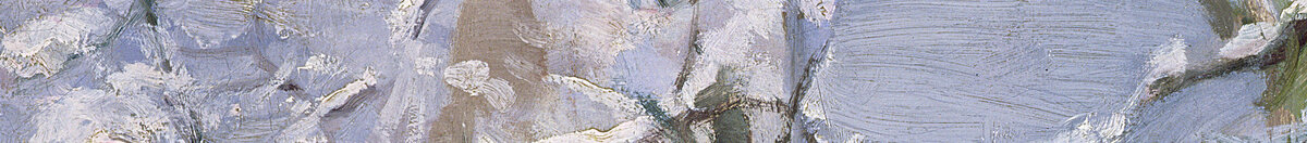 La Pie (Claude Monet), Detail: Verschneite Hausdächer