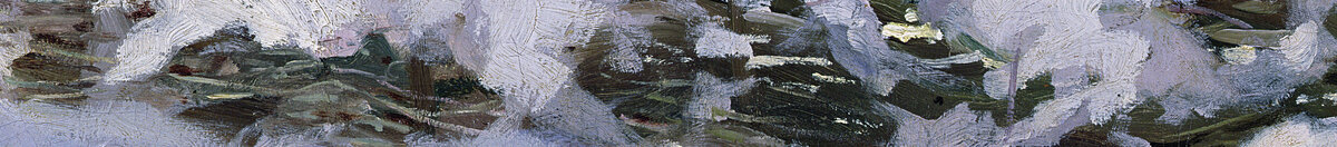 La Pie (Claude Monet), Detail: Schneebedeckte Hecke