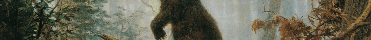 Matin dans une forêt de pins (Ivan Ivanovich Shishkin), Detail: Aufgerichteter Bär