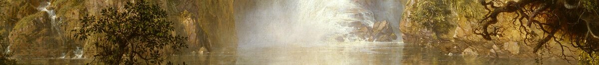Le Cœur des Andes (Frederic Edwin Church), Detail: Wasserfall mit Gischt