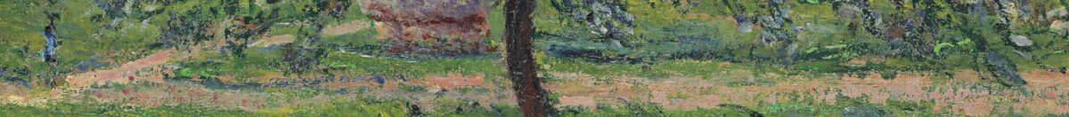Le Pommier (Claude Monet), Detail: Stamm und Wiese