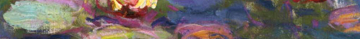 Nymphéas, 1916 (Claude Monet), Detail: Seerosenblüten unten Mitte