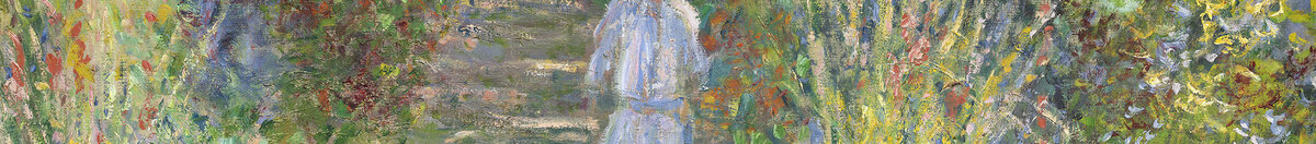 Le jardin de l'artiste à Vétheuil, 1880 (Claude Monet), Detail: Kind auf der Gartentreppe