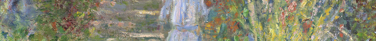 Le jardin de l'artiste à Vétheuil, 1880 (Claude Monet), Detail: Kind auf der Gartentreppe