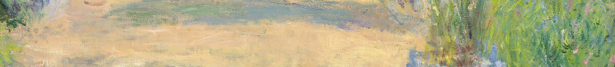 Le jardin de l'artiste à Vétheuil, 1880 (Claude Monet), Detail: Blau-weiße Keramikvase