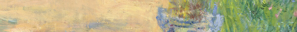 Le jardin de l'artiste à Vétheuil, 1880 (Claude Monet), Detail: Blau-weisse Keramikvase