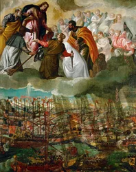 La bataille de Lépante (huile sur toile)