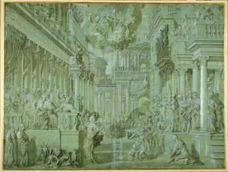 Allégorie pour célébrer la publication de la Sainte Ligue en 1571