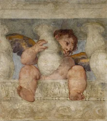 Ange assis sur une balustrade