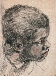Tête de garçon noir, Paolo Caliari dit Véronèse (1528-1588), dessin
