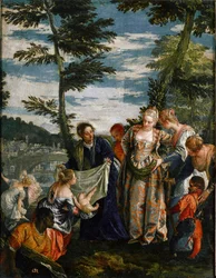 La découverte de Moïse, vers 1580