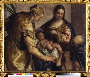 La Sainte Famille avec Sainte Barbe