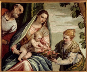 La Sainte Famille avec un donateur (Sainte Dorothée)