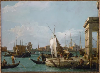 La Dogana à Venise (peinture sur toile)