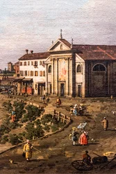Vue de Dolo sur la Brenta, détail, vers 1755-1760 (huile sur toile)