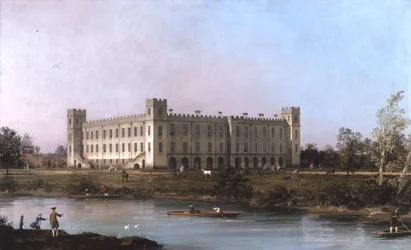 Vue de Syon House à travers la Tamise depuis le sud-est
