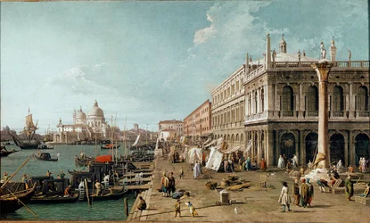 Vue du Molo, de la Biblioteca Marciana et de la Colonne de Saint Théodore, Venise