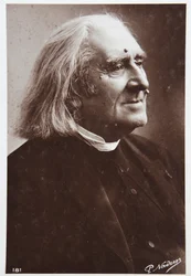 La musique. Le compositeur hongrois Franz Liszt. Photo de P. Nadar, vers 1880-85 (photo n/b)