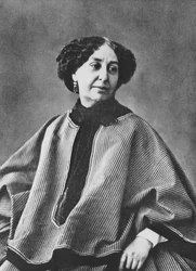 George Sand (Aurore Dupin, Baronne Dudevant) (1804-1876), écrivain français, photographié par Nadar vers 1865