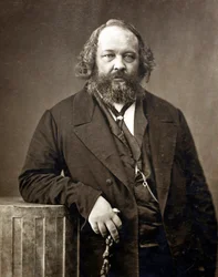 Portrait de Michel Bakounine (Bakunin) (1814-1876), anarchiste russe