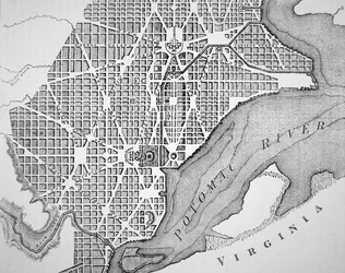 Plan de la ville de Washington tel qu