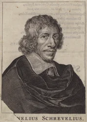 Cornelis Shrevel, médecin et érudit néerlandais (gravure)