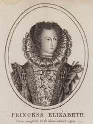 Princesse Elizabeth, fille du roi Henri VIII et Anne Boleyn (gravure)