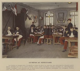 Le repas au réfectoire