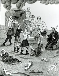 Juifs prélevant le sang d