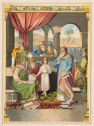 Jésus avec les anciens dans le temple