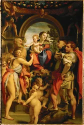 La Madone de Saint-Georges (peinture sur bois de peuplier)