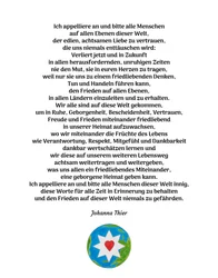 Message de Paix avec l