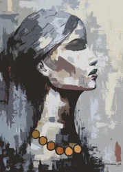 Femme « Ombre de la sagesse » style collage