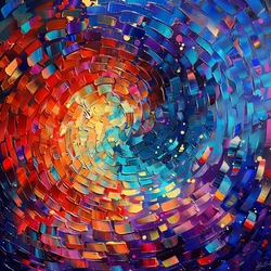 Art abstrait avec couleurs de peinture acrylique pour impressions murales encadrées en ligne