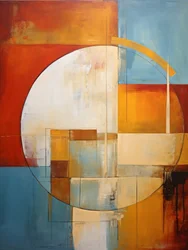 Formes circulaires, peinture abstraite