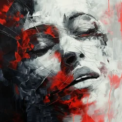 Peinture sur la douleur et la souffrance