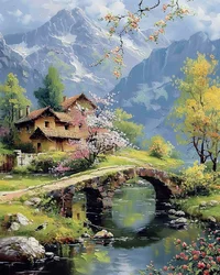 Beau paysage avec un lac
