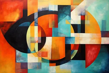 َAbstract composition spirale, multicolore brillant, impressions sur toile personnalisées en ligne