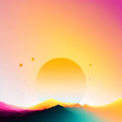 Minimalist Sunrise Galaxy Colors on White, wall art | print on demand