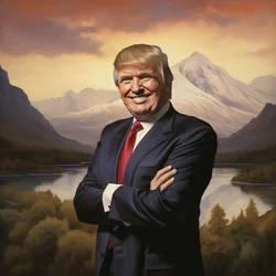 Peinture portrait Donald Trump, Décoration murale que vous allez adorer | impression à la demande